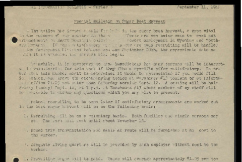 General information bulletin (Cody, Wyo.), series 8 (September 11, 1942) (ddr-csujad-55-643)