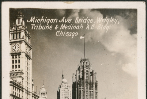 Postcard of Michigan Ave Bridge (ddr-densho-316-415)
