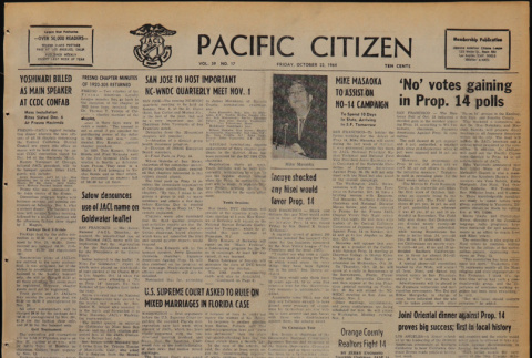 Pacific Citizen, Vol. 59, Vol. 17 (October 23, 1964) (ddr-pc-36-43)