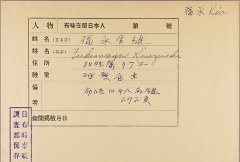 Envelope for Kinzuchi Fukunaga (ddr-njpa-5-858)