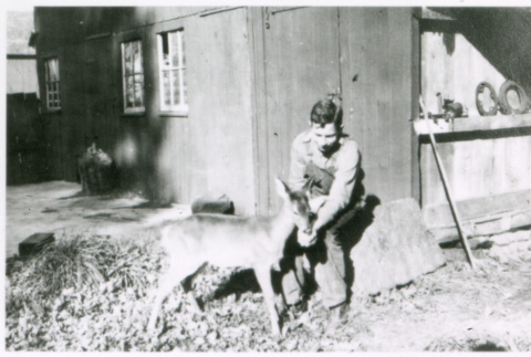 Boy with deer (ddr-densho-1007-766)