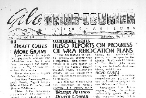 Gila News-Courier Vol. III No. 111 (May 6, 1944) (ddr-densho-141-267)