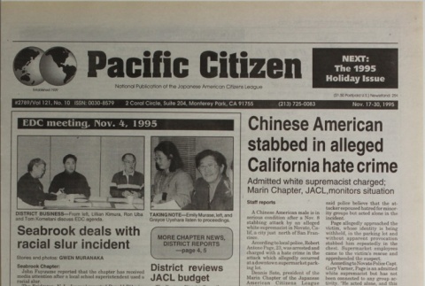 Pacific Citizen, Vol. 121, No. 10 (November 17-30, 1995) (ddr-pc-67-22)
