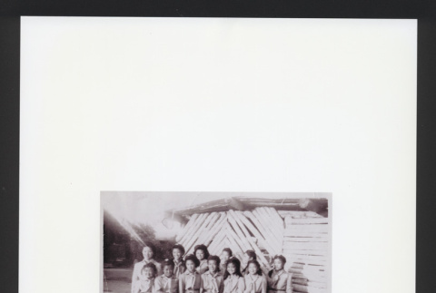 Girl scout troop, Poston incarceration camp (ddr-csujad-55-2587)