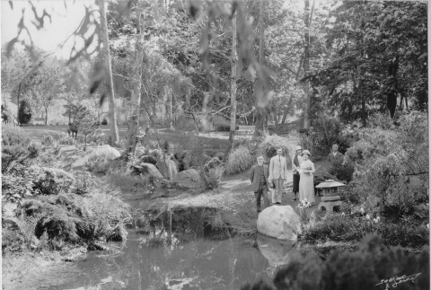 Visitors in the Garden along Mapes Creek. (ddr-densho-354-44)