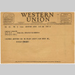 Western Union Telegram to Kan Domoto from Sonoko Rusaki (ddr-densho-329-689)