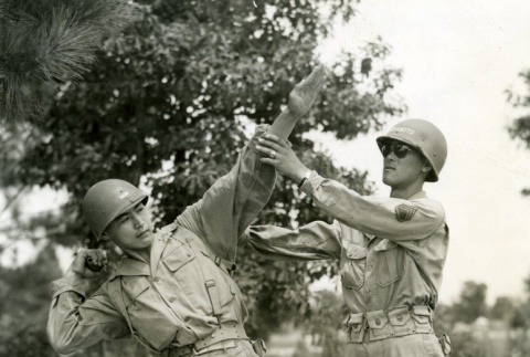 Soldiers in basic training (ddr-densho-22-469)