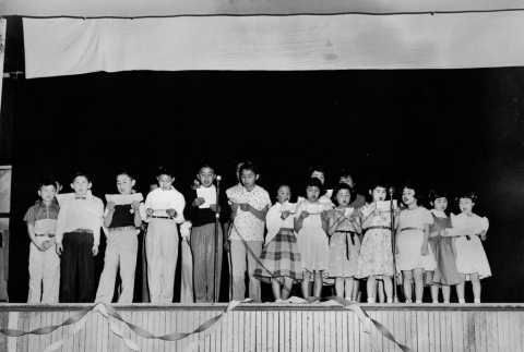 Group of students on Temple stage (ddr-ajah-3-343)