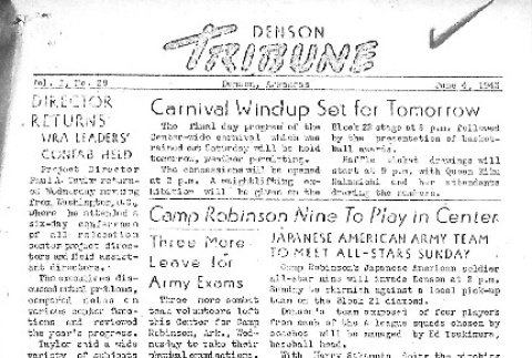 Denson Tribune Vol. I No. 28 (June 4, 1943) (ddr-densho-144-69)