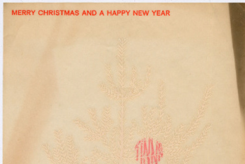 Christmas card from Tina and Andy Tanuma to Kaneji Domoto (ddr-densho-329-1132)