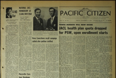 Pacific Citizen, Vol. 71, No. 22 (November 27, 1970) (ddr-pc-42-47)