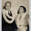 A couple posing with leis (ddr-njpa-1-189)