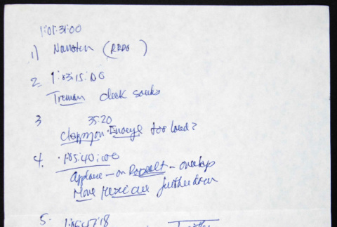Timing notes (ddr-densho-1007-1409)