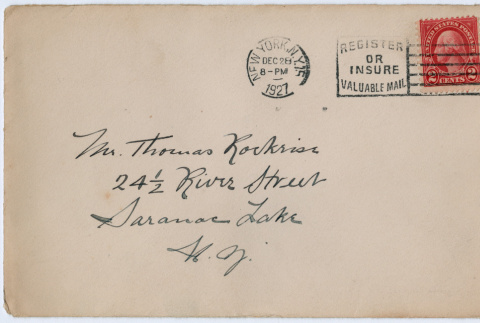 Envelope addressed to Thomas Rockrise (ddr-densho-335-397)