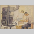 Painting of men making wooden clogs (ddr-manz-2-30)