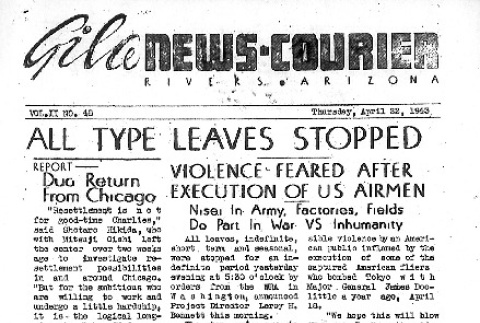 Gila News-Courier Vol. II No. 48 (April 22, 1943) (ddr-densho-141-84)