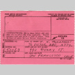 Receipt for registered letter to Katsuhiko Hagiwara (ddr-densho-424-889)