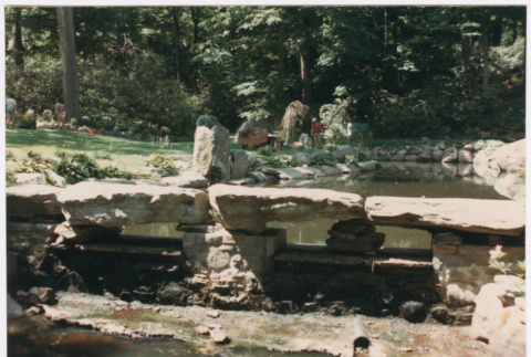 Rock bridge over water (ddr-densho-377-1989)