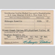 ID for Medical Care and/or Hospitalization at U. S. Army Hospital for Mitsuye Takemiya (ddr-densho-550-77)