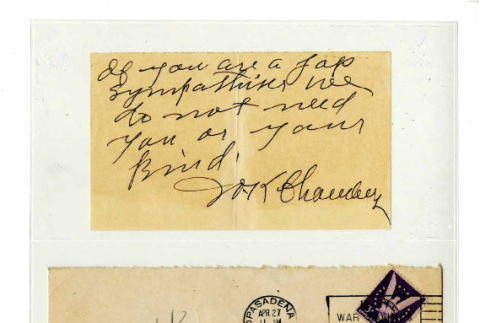 Letter to Wendell L. Miller, 1942 April 27 (ddr-csujad-20-21)