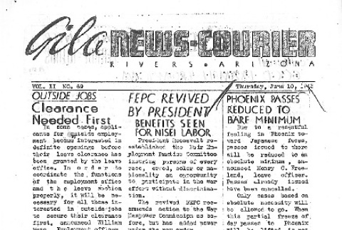 Gila News-Courier Vol. II No. 69 (June 10, 1943) (ddr-densho-141-105)