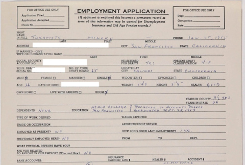 Employment application (ddr-densho-424-542)