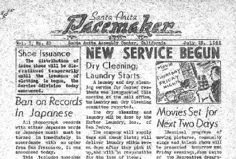 Santa Anita Pacemaker Vol. I No. 30 (July 29, 1942) (ddr-densho-146-30)