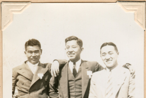 Photo of three men (ddr-densho-341-70)