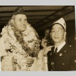 Two military men, one wearing leis (ddr-njpa-1-776)