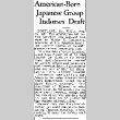 American-Born Japanese Group Indorses Draft (August 30, 1940) (ddr-densho-56-499)