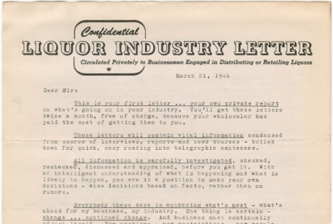 Liquor Industry Letter (ddr-densho-319-594)