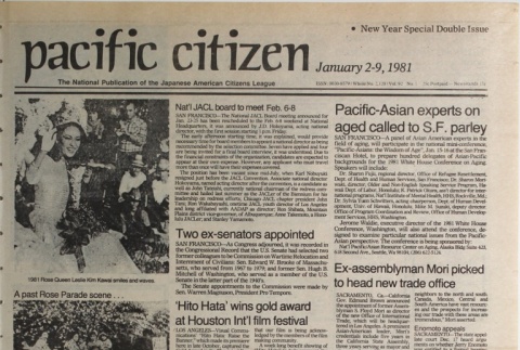 Pacific Citizen, Whole No. 2120, Vol. 92, No. 1 (January 2-9, 1981) (ddr-pc-53-1)