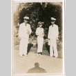Tomoye (Nozawa) Takahashi with two ship's crew members (ddr-densho-426-1533)