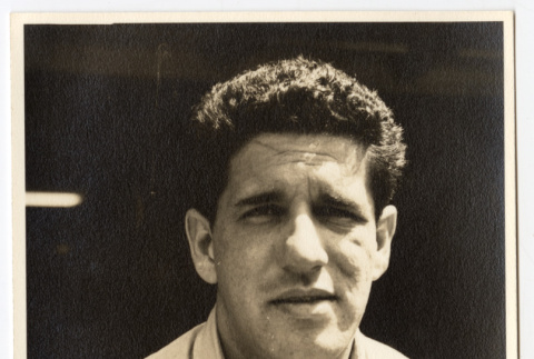 Portrait of a man in a work shirt (ddr-densho-542-808)