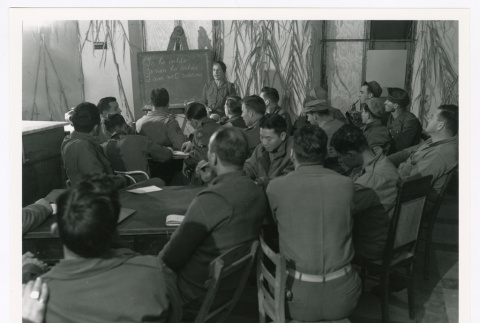 Officers in Italian class (ddr-densho-1007-320)