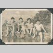 Four friends swimming (ddr-densho-201-695)
