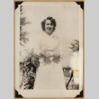 Woman on a bridge (ddr-densho-542-583)
