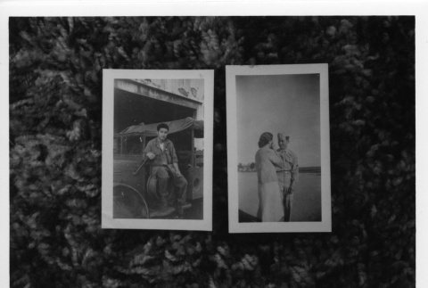 [Two photographs of Japanese American soldier] (ddr-csujad-29-230)