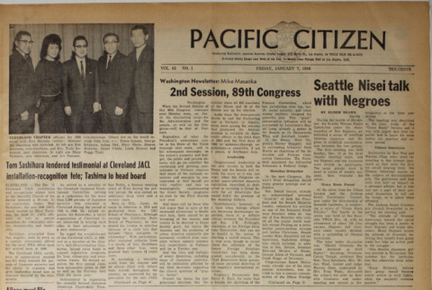 Pacific Citizen, Vol. 62, No. 1 (January 7, 1966) (ddr-pc-38-1)
