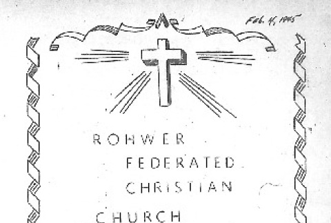 Rohwer Federated Christian Church bulletin (February 4, 1945) (ddr-densho-143-341)