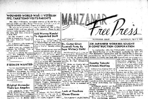 Manzanar Free Press Vol. 7 No. 2 (July 7, 1945) (ddr-densho-125-354)