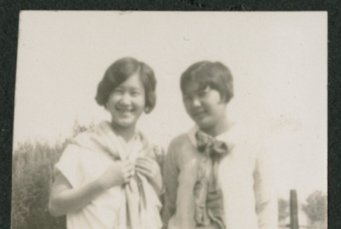 2 girls outside (ddr-densho-378-687)