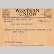 Telegram to a Nisei man from his brother (ddr-densho-153-109)