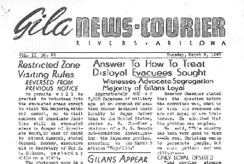 Gila News-Courier Vol. II No. 29 (March 9, 1943) (ddr-densho-141-65)