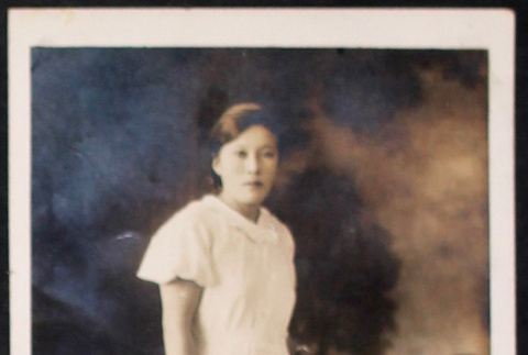 Portrait of Sadako Kase, standing (ddr-densho-493-165)