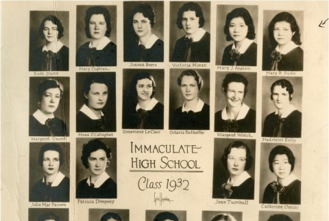 Immaculate High School graduating class (ddr-densho-174-7)
