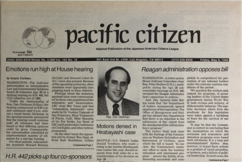 Pacific Citizen, Vol. 102, No. 18 (May 9, 1986) (ddr-pc-58-18)