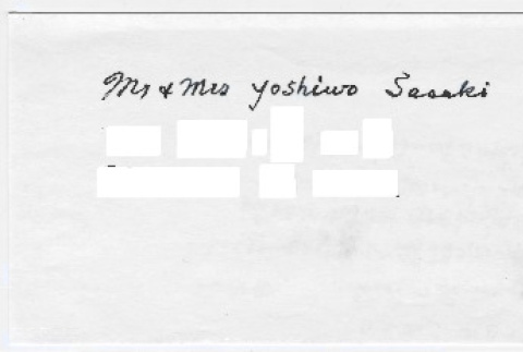 Address and note (ddr-densho-501-94)