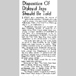 Disposition Of Disloyal Japs Should Be Told (September 24, 1945) (ddr-densho-56-1143)