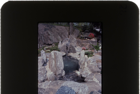 Waterfall at the Paredes project (ddr-densho-377-542)